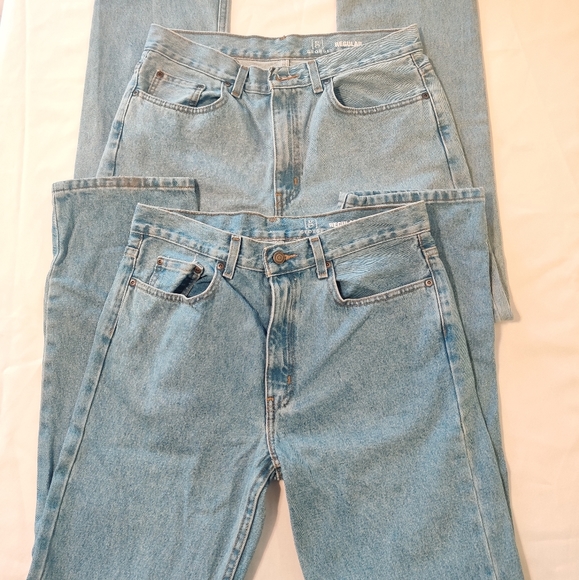 George Other - 2 George Regular Denim Jeans Men 32X30 Blue Med Wash Straight Leg Pockets